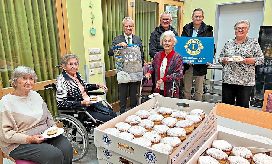 Auch ein Neumarkter Seniorenheim bekam Krapfen der Lions.